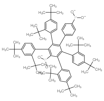 4,4'-[1,1'-联苯基]亚基二膦酸-四[2,4-二叔丁苯基]酯结构式