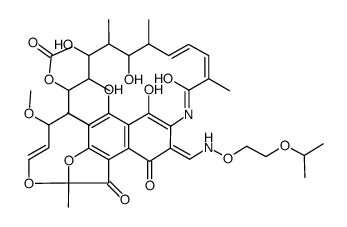 3-[(2-isopropoxy-ethoxyimino)-methyl]-rifamycin结构式