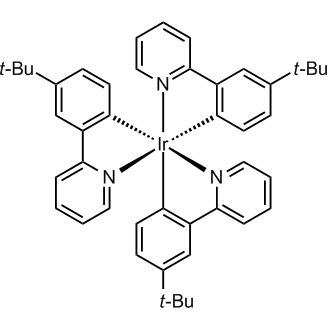 Tris(2-(3-tert-butylphenyl)pyridine)iridium Structure