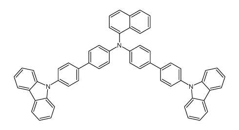 N,N-bis[4-(4-carbazol-9-ylphenyl)phenyl]naphthalen-1-amine Structure