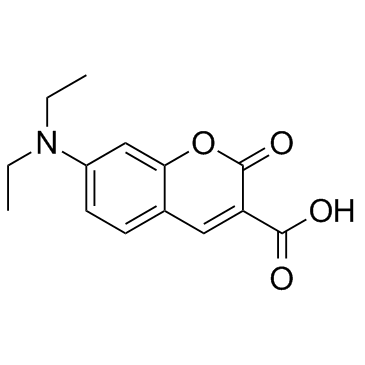 7-Diethylaminocoumarin-3-carboxylic acid structure