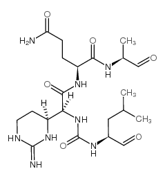 (2S)-2-[(4S)-2-氨基-1,4,5,6-四羟基4-嘧啶基]-N-[[[(1S)-1-羰基-3-甲基丁基]氨基]羰基]甘氨酰-N1-[(1S)-1-甲基-2-氧乙基-L-谷氨酸甲酰胺结构式