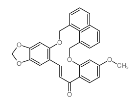 1-(4-methoxy-2-phenylmethoxy-phenyl)-3-(6-phenylmethoxybenzo[1,3]dioxol-5-yl)prop-2-en-1-one Structure