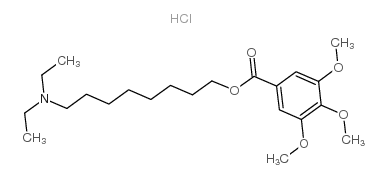 3,4,5-三甲氧基苯甲酸(8-二乙氨基正辛基)酯盐酸盐结构式