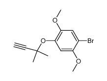 1-bromo-2,5-dimethoxy-4-((2-methylbut-3-yn-2-yl)oxy)benzene结构式