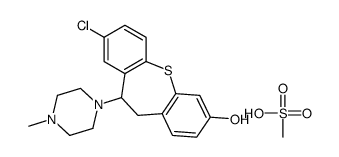 3-chloro-5-(4-methylpiperazin-1-ium-1-yl)-5,6-dihydrobenzo[b][1]benzothiepin-9-ol,methanesulfonate Structure