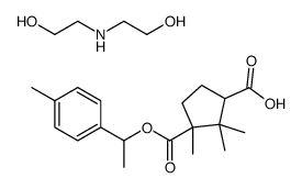 2-(2-hydroxyethylamino)ethanol,2,2,3-trimethyl-3-[1-(4-methylphenyl)ethoxycarbonyl]cyclopentane-1-carboxylic acid Structure