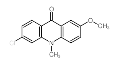6-chloro-2-methoxy-10-methyl-acridin-9-one结构式