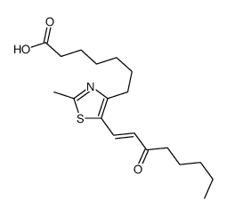7-[2-methyl-5-(3-oxooct-1-enyl)-1,3-thiazol-4-yl]heptanoic acid Structure