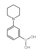 B-[3-(1-哌啶基)苯基]-硼酸结构式