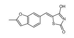 (E)-5-((2-甲基苯并呋喃-6-基)亚甲基)噻唑烷-2,4-二酮结构式
