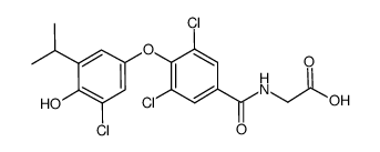 N-[3,5-dichloro-4-(3-chloro-4-hydroxy-5-isopropylphenoxy)benzoyl]glycine Structure