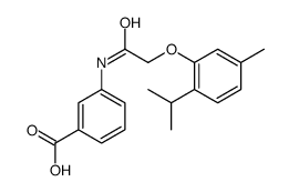 3-(2-(2-异丙基-5-甲基苯氧基)乙酰氨基)苯甲酸结构式
