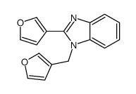 2-(furan-3-yl)-1-(furan-3-ylmethyl)benzimidazole Structure