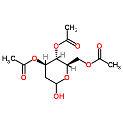 3,4,6-三-O-乙酰基-2-脱氧-D-吡喃葡萄糖结构式
