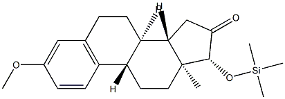 3-Methoxy-17β-(trimethylsiloxy)-1,3,5(10)-estratrien-16-one结构式