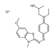 2-[[4-[ethyl(2-hydroxypropyl)amino]phenyl]azo]-6-methoxy-3-methylbenzothiazolium chloride Structure