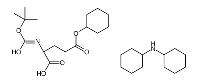 N-[叔丁氧羰基]-L-谷氨酸 5-环己基酯(二环己基胺)盐结构式