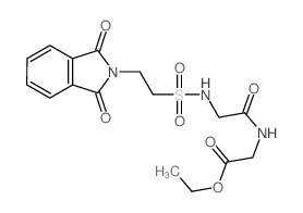 Glycine,N-[N-[(2-phthalimidoethyl)sulfonyl]glycyl]-, ethyl ester (6CI,8CI) Structure