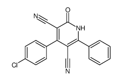 3,5-dicyano-4-(p-chlorophenyl)-6-phenyl-2-pyridone Structure