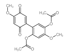 2,5-Cyclohexadiene-1,4-dione,2-[2,5-bis(acetyloxy)-4-methoxyphenyl]-5-methoxy-结构式