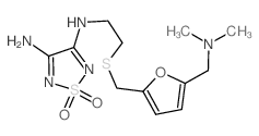 1,2,5-Thiadiazole-3,4-diamine,N3-[2-[[[5-[(dimethylamino)methyl]-2-furanyl]methyl]thio]ethyl]-, 1,1-dioxide Structure