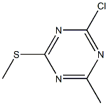 2-Chloro-4-methyl-6-(methylsulfanyl)-1,3,5-triazine结构式