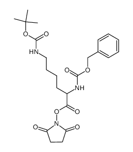 N6-[叔丁氧羰基]-N2-[苄氧羰基]-D-赖氨酸琥珀酰亚胺基酯结构式