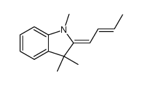 1,3,3-trimethyl-2-(2-buten-1-ylidene)indoline结构式