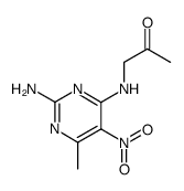 2-Propanone,1-[(2-amino-6-methyl-5-nitro-4-pyrimidinyl)amino]-(9CI)结构式