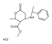 methyl [2S-[2alpha,3alpha,4beta(S*)]]-tetrahydro-2-methyl-6-oxo-4-[(1-phenylethyl)amino]-2H-pyran-3-carboxylate hydrochloride Structure