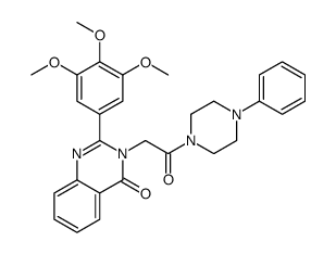 3-[2-oxo-2-(4-phenylpiperazin-1-yl)ethyl]-2-(3,4,5-trimethoxyphenyl)quinazolin-4-one结构式