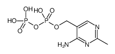 Diphosphoric acid, P-[(4-amino-2-methyl-5-pyrimidinyl)methyl] ester Structure