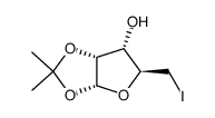 5-deoxy-5-iodo-1,2-O-isopropylidene-α-D-ribofuranose结构式