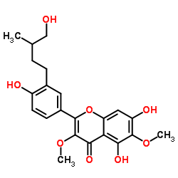 5,7-二羟基-2-[4-羟基-3-(4-羟基-3-甲基丁基)苯基]-3,6-二甲氧基-4H-1-苯并吡喃-4-酮结构式