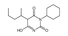 1-Cyclohexyl-5-(1-methylbutyl)barbituric acid Structure