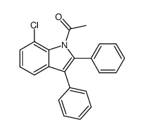 1-acetyl-7-chloro-2,3-diphenyl-indole结构式