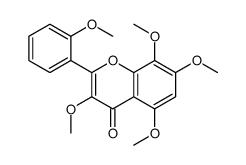 3,5,7,8-tetramethoxy-2-(2-methoxyphenyl)chromen-4-one Structure