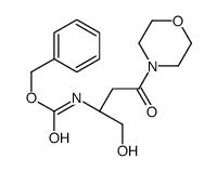 N-苄氧基羰基-4-[(3R)-3-氨基-1-羰基-4-(羟基)丁基]吗啉结构式