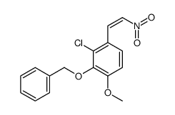 反式-3-苄氧基-2-氯-4-甲氧基-β-硝基苯乙烯结构式