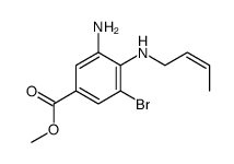 methyl 3-amino-5-bromo-4-(but-2-enylamino)benzoate Structure