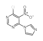 4-Chloro-6-(1H-imidazol-1-yl)-5-nitropyrimidine结构式