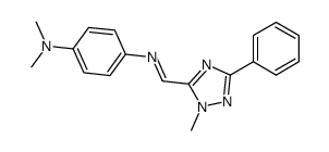 4-Dimethylamino-N-<(1-methyl-3-phenyl-1,2,4-triazol-5-yl)methylen>anilin Structure