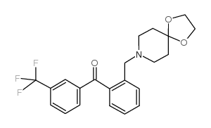 2-[8-(1,4-二恶-8-氮杂螺[4.5]癸基)甲基]-3'-三氟苯甲酮结构式