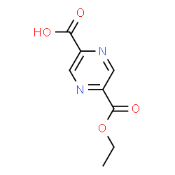 5-(乙氧羰基)吡嗪-2-羧酸结构式