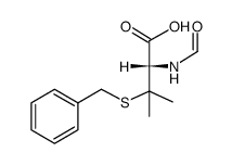 S-benzyl-N-formyl-D-penicillamine Structure