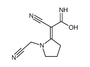 (2E)-2-cyano-2-[1-(cyanomethyl)pyrrolidin-2-ylidene]acetamide结构式