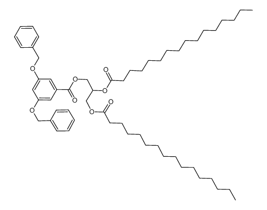 3,5-bis-benzyloxy-benzoic acid 2,3-bis-hexadecanoyloxy-propyl ester结构式