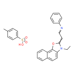 N-[(3-ethylnaphth[2,1-d]oxazol-2(3H)-ylidene)ethylidene]aniline (p-tolylsulphonate)结构式