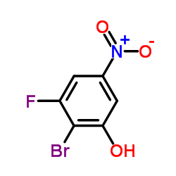 2-溴-3-氟-5-硝基苯酚结构式